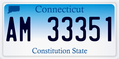 CT license plate AM33351