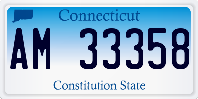 CT license plate AM33358
