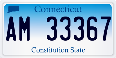 CT license plate AM33367