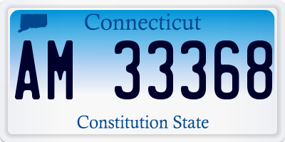CT license plate AM33368