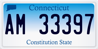 CT license plate AM33397