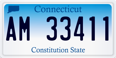 CT license plate AM33411