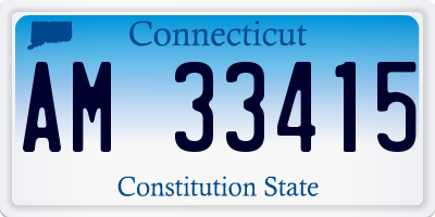 CT license plate AM33415