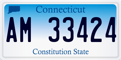 CT license plate AM33424