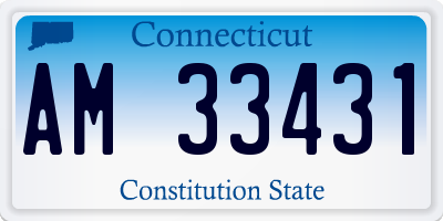 CT license plate AM33431
