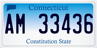 CT license plate AM33436