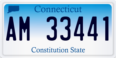 CT license plate AM33441