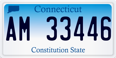 CT license plate AM33446