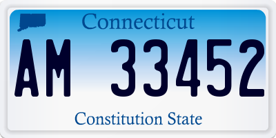 CT license plate AM33452