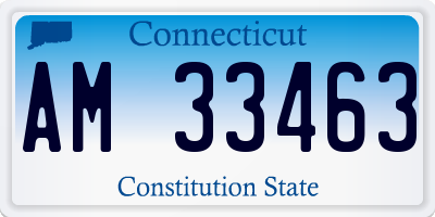 CT license plate AM33463