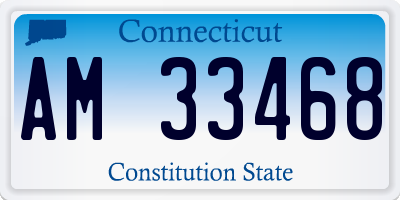 CT license plate AM33468