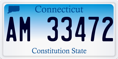 CT license plate AM33472