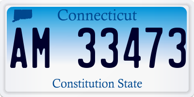 CT license plate AM33473
