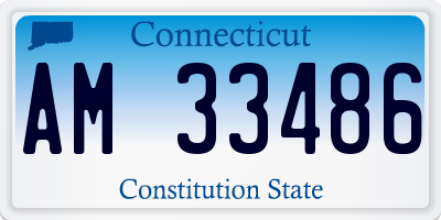 CT license plate AM33486
