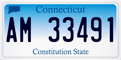 CT license plate AM33491