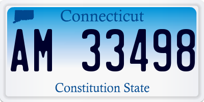 CT license plate AM33498