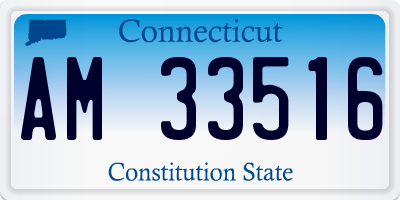 CT license plate AM33516