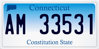 CT license plate AM33531