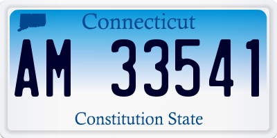 CT license plate AM33541