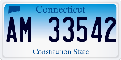 CT license plate AM33542