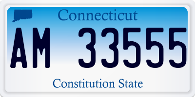 CT license plate AM33555