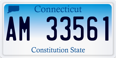 CT license plate AM33561