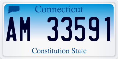 CT license plate AM33591