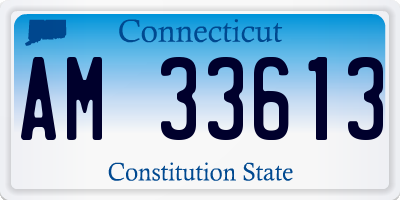 CT license plate AM33613