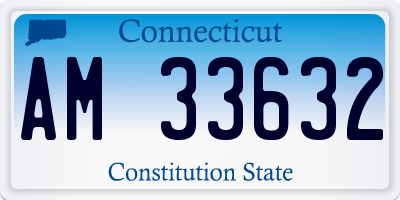 CT license plate AM33632