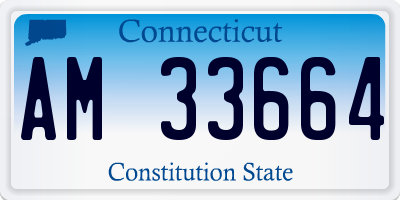 CT license plate AM33664