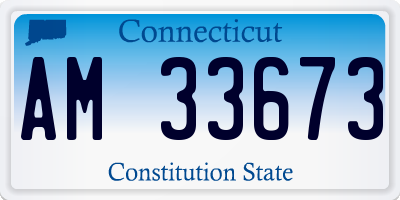 CT license plate AM33673