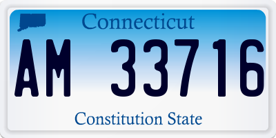 CT license plate AM33716