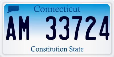 CT license plate AM33724