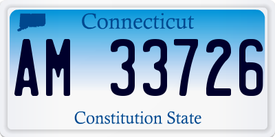 CT license plate AM33726
