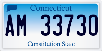 CT license plate AM33730