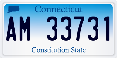 CT license plate AM33731