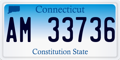 CT license plate AM33736