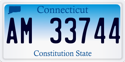 CT license plate AM33744