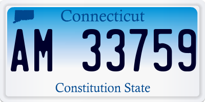 CT license plate AM33759