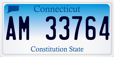 CT license plate AM33764
