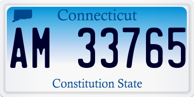 CT license plate AM33765