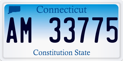 CT license plate AM33775