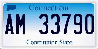 CT license plate AM33790