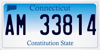 CT license plate AM33814