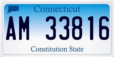CT license plate AM33816