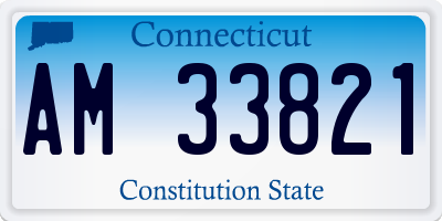 CT license plate AM33821