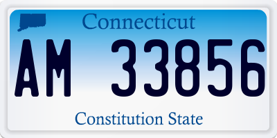 CT license plate AM33856
