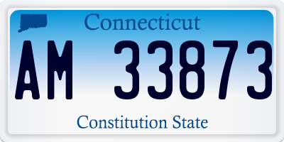 CT license plate AM33873