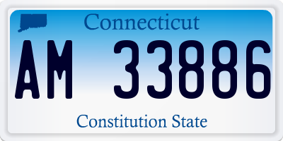 CT license plate AM33886