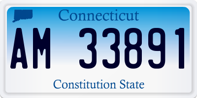 CT license plate AM33891